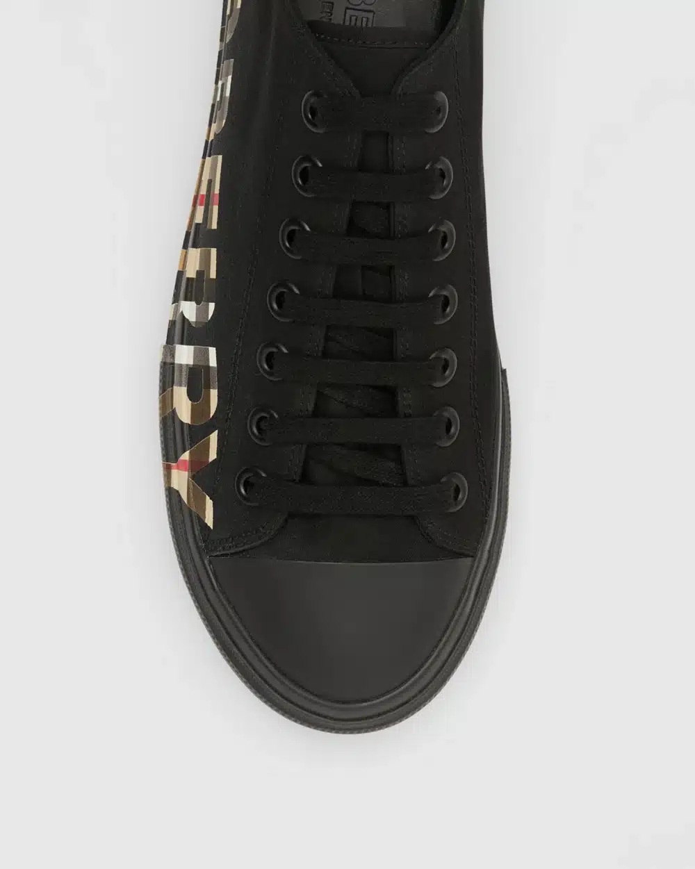 Alternative view of Burberry Vintage Check Logo Print Cotton Gabardine Sneakers