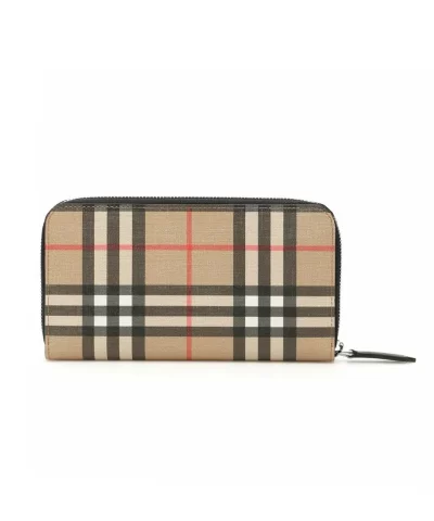 Burberry Vintage Check and Leather Ziparound Wallet-20298751
