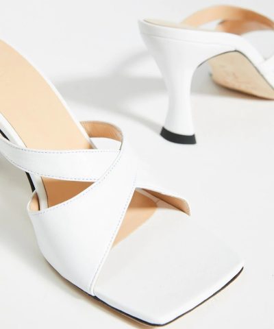 By Far Kitty Square Toe Mules 6