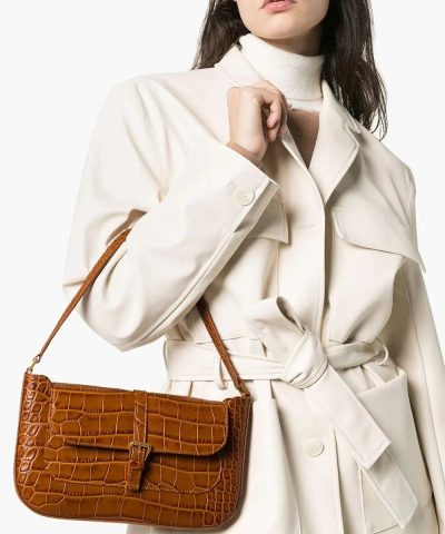 By Far Miranda Crocodile Effect Shoulder Bag - Image 4