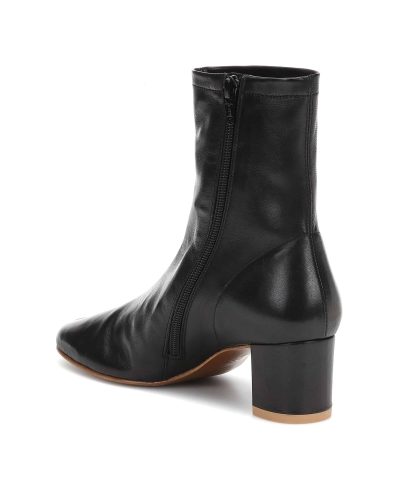 By Far Sofia Leather Ankle Boots In Black 3