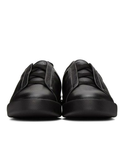 Alternative view of Ermenegildo Zegna Black Triple Stitch Sneakers