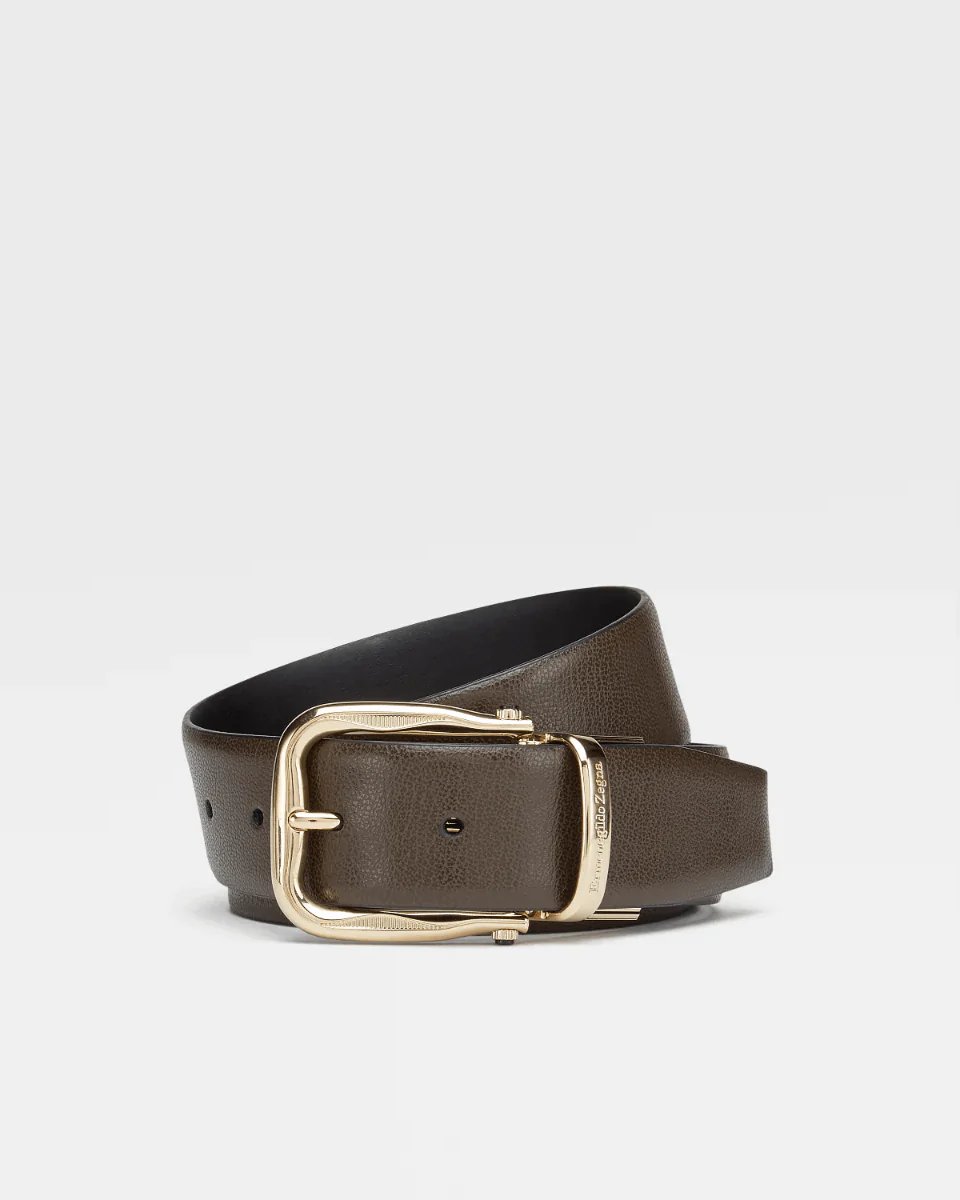 Ermenegildo Zegna Calfskin Belt-20260498