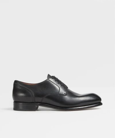 Ermenegildo Zegna Mens Couture Calfskin Vienna Derby Shoes 1