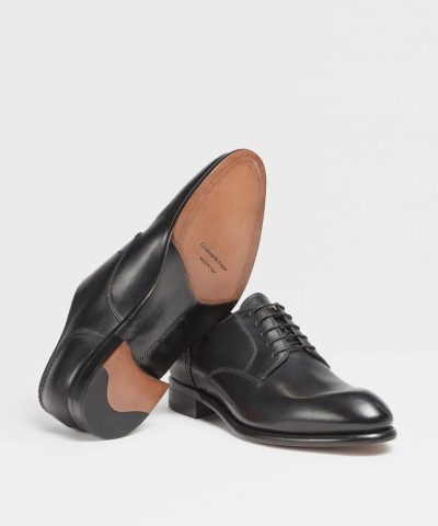 Ermenegildo Zegna Mens Couture Calfskin Vienna Derby Shoes 5