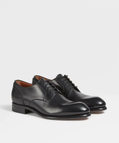 Ermenegildo Zegna Mens Couture Calfskin Vienna Derby Shoes 6