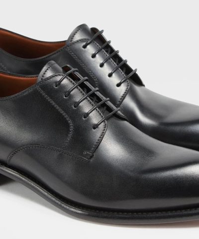Ermenegildo Zegna Mens Couture Calfskin Vienna Derby Shoes 7