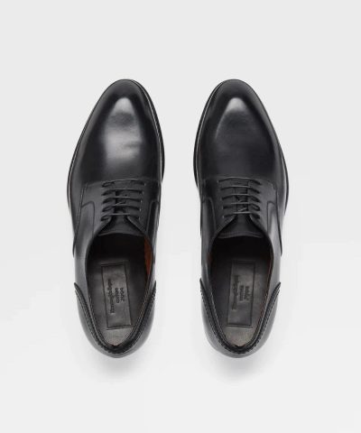 Ermenegildo Zegna Mens Couture Calfskin Vienna Derby Shoes 8