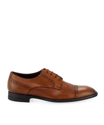 Ermenegildo Zegna Men's Derby Leather Dress Shoes-20259004
