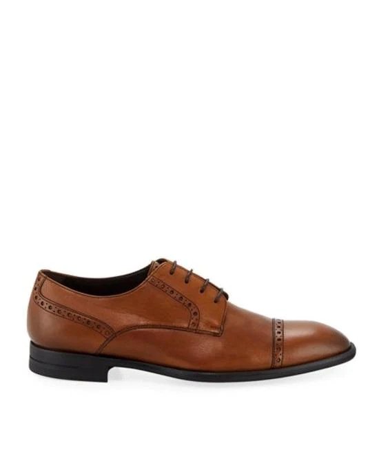 Ermenegildo Zegna Men's Derby Leather Dress Shoes-20259004
