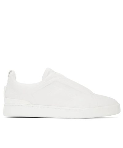 Ermenegildo Zegna White Triple Stitch Sneakers-20268464