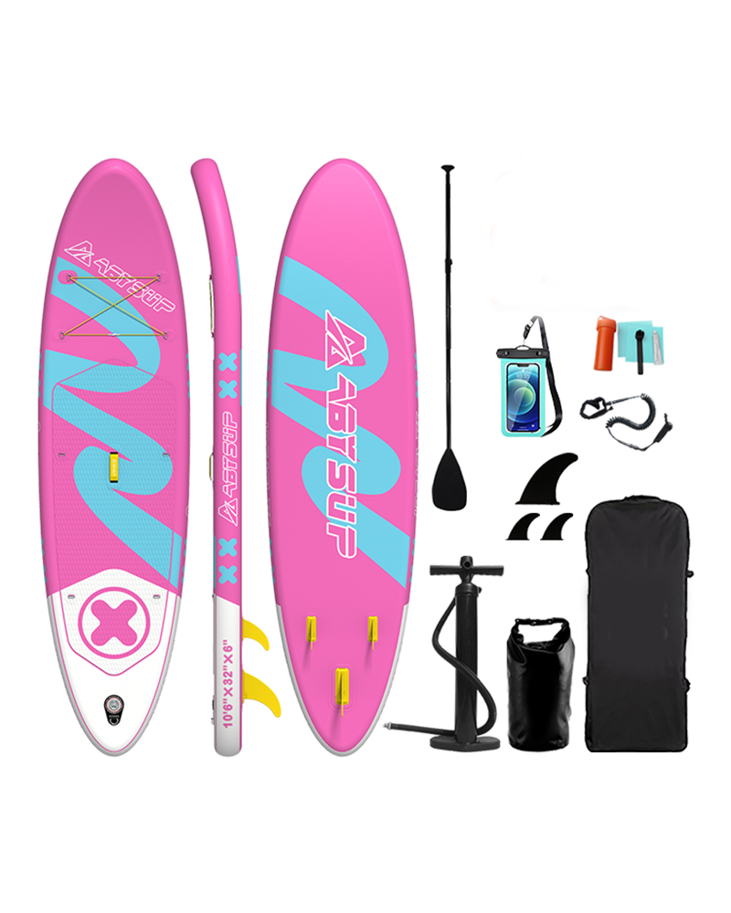 Alternative view of 10.6' x 32" x 6" Inflatable Stand Up Paddle Board (SUP) Kit with Paddle, Pump & Bag