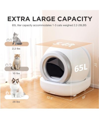 Smart Self-Cleaning Litter Box with Tuya App Control - Luxury Pet Care - Image 3