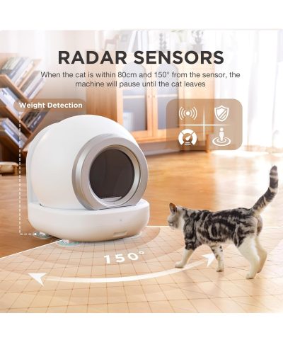 Smart Self-Cleaning Litter Box with Tuya App Control - Luxury Pet Care - Image 4
