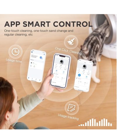 Smart Self-Cleaning Litter Box with Tuya App Control - Luxury Pet Care - Image 5