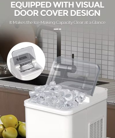 Portable Ice Maker with Compressor - AC/DC for Car, Home, & Bar, Makes Bullet-Shaped Ice - Image 8