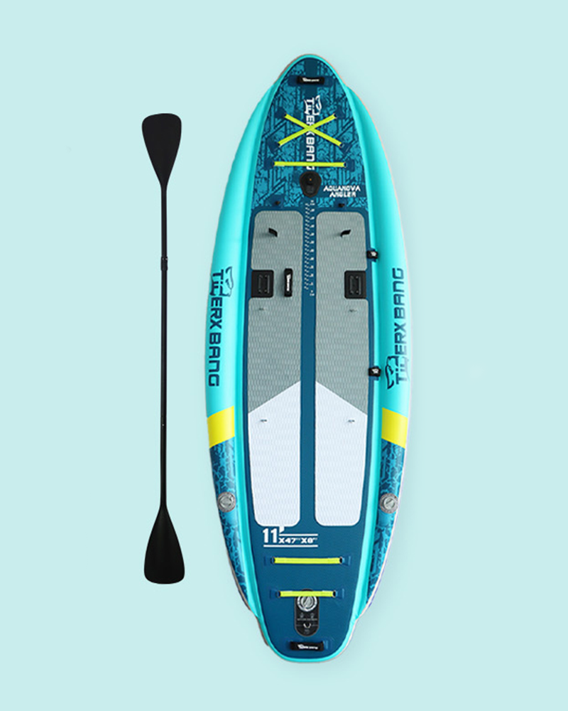Extra Wide Inflatable Fishing Paddle Board 11' x 47" x 8" with Rod Holders