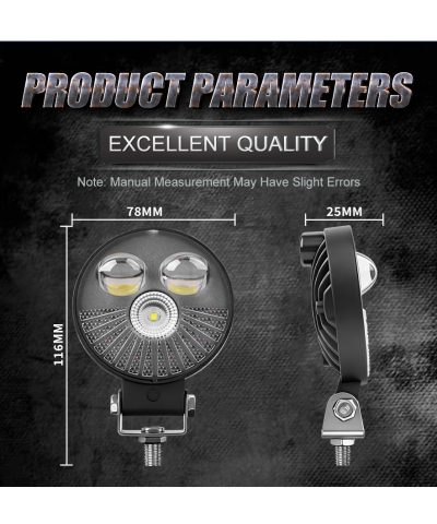3 Inch 15W LED Work Light Pod | Spot & Flood Beam with White & Strobe Functions - Image 3