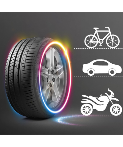 LED Wheel Light Valve Caps - Glowing Tire Caps for Car, Bike, Motorcycle Mixed Color - Image 6
