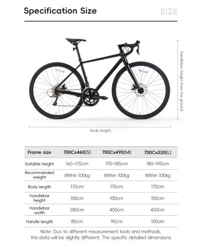 Unisex 700C Road Bike: 20-Speed Lightweight Hydraulic Disc Brake - Image 6