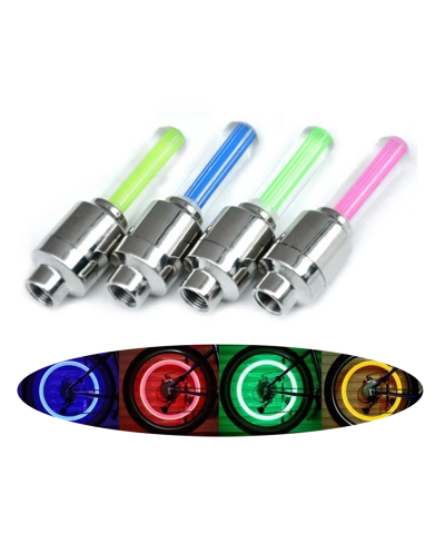 Alternative view of LED Wheel Light Valve Caps - Glowing Tire Caps for Car, Bike, Motorcycle Mixed Color