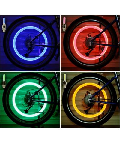 LED Wheel Light Valve Caps - Glowing Tire Caps for Car, Bike, Motorcycle Mixed Color - Image 5