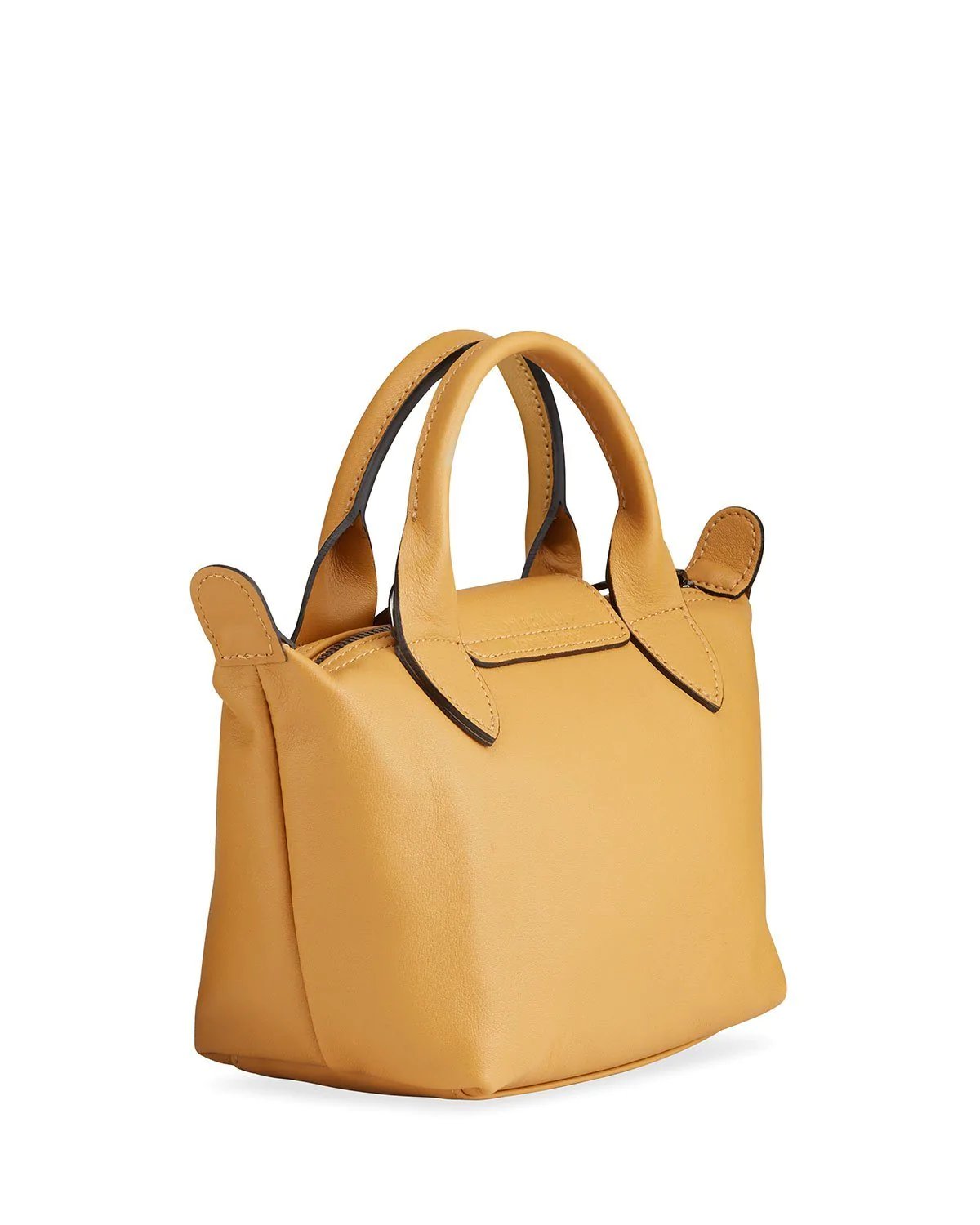 Alternative view of Longchamp Le Pliage Gold Leather Bag With Strap
