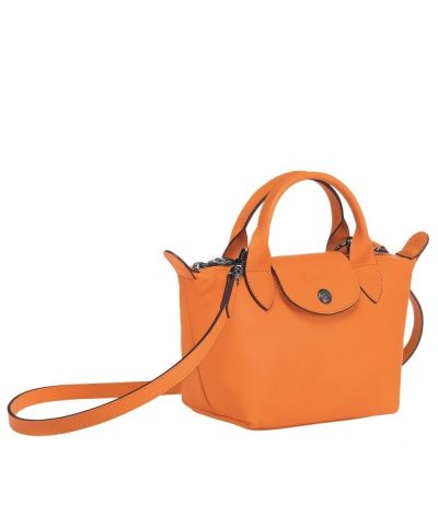 Alternative view of Longchamp Le Pliage Orange Leather Bag With Strap