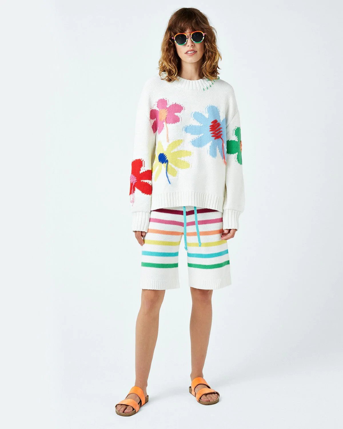 Alternative view of Mira Mikati Organic Cotton Floral Print Jumper Ecru