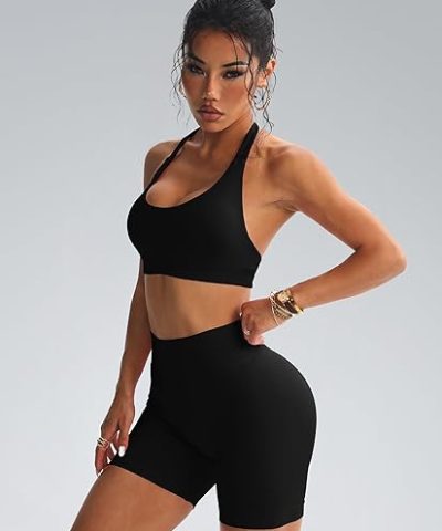 SIINSIIN Removable Padded Tank Tops Low Support Comfortable Open Back Sports Bra - Image 4
