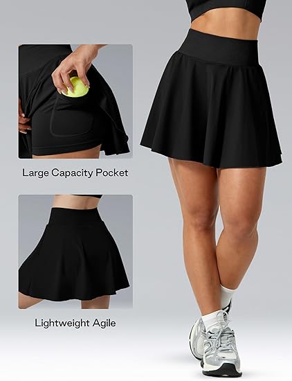 Alternative view of SIINSIIN Tennis Skirts with Pockets Athletic Sports Skorts For Women