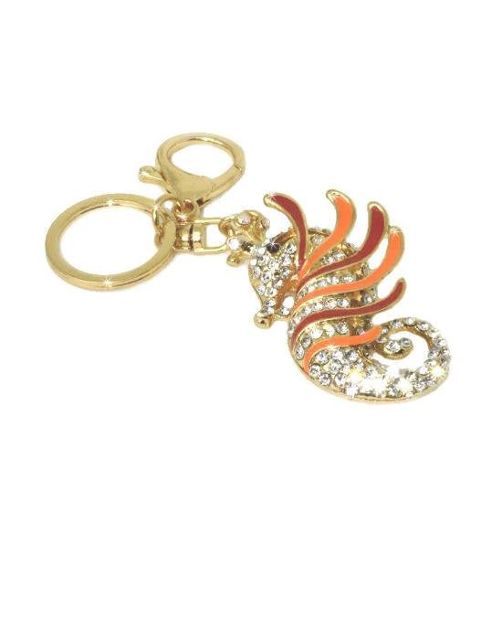 Alternative view of Steffe Crystal Rhinestone Hippo-Campus Bag Charm Great For Gift