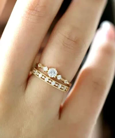 Alternative view of Steffe Cute Dainty Women's Snowflake Delicate Ring