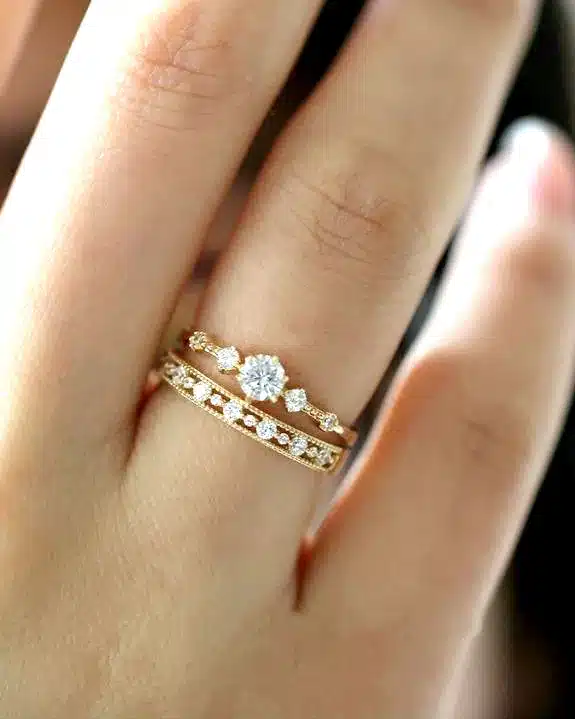 Alternative view of Steffe Cute Dainty Women's Snowflake Delicate Ring