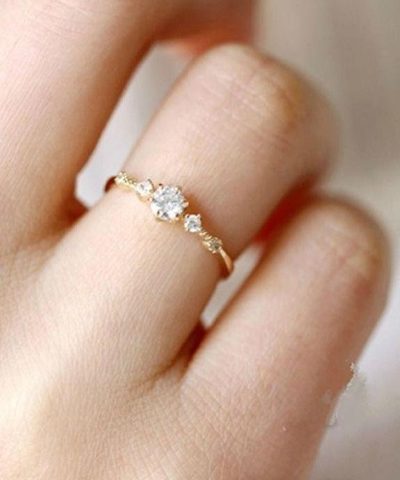 Steffe Cute Dainty Women's Snowflake Delicate Ring-20274251