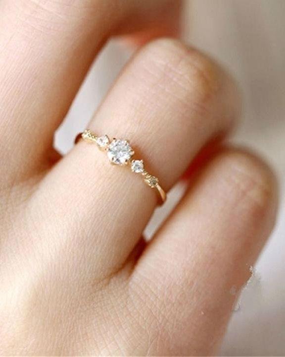 Steffe Cute Dainty Women's Snowflake Delicate Ring-20274251
