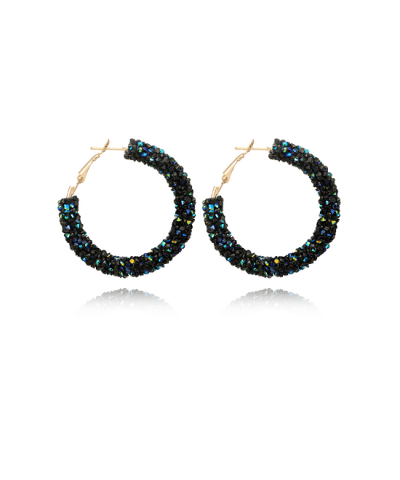 Steffe Geometric Round Shiny rhinestone big earring-20224555