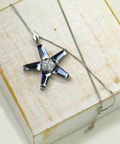 Steffe Jewelry Crystal Star Pendant Necklaces-20229938