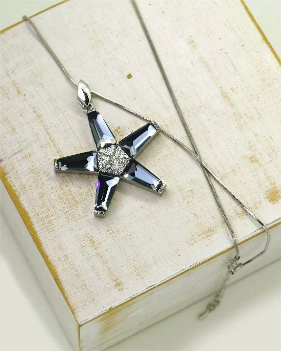Steffe Jewelry Crystal Star Pendant Necklaces-20229938