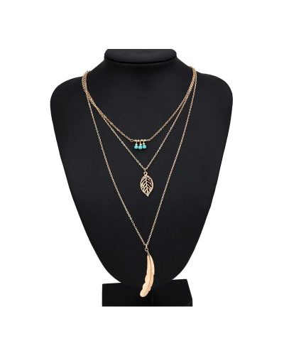 Steffe Layered Leaves Necklaces 1