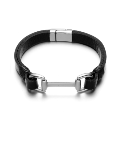 Steffe Men's Magnet Licorice Clasp Cuff Bracelet-20225117