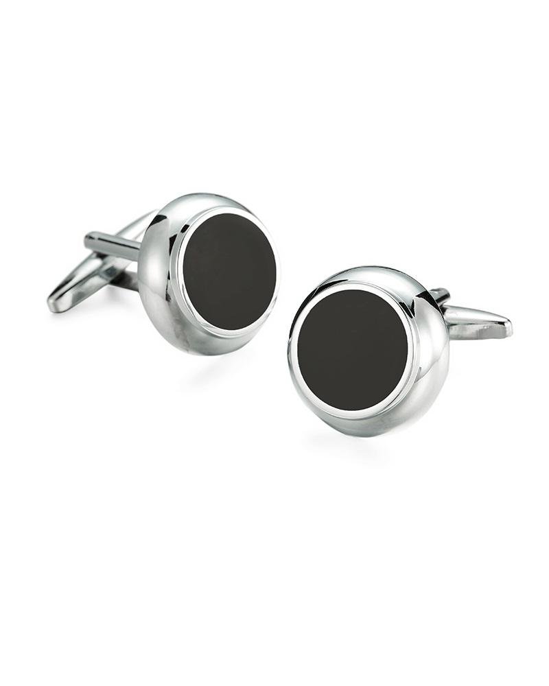 Alternative view of Steffe Men's Meisterstück Onyx Inlay Round Cufflinks