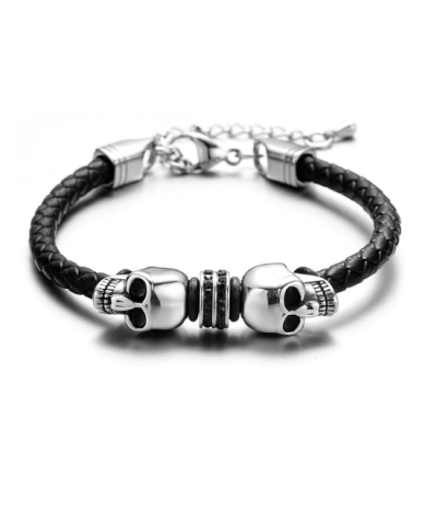 Steffe Men's Stainless Steel Beads Chain Hook Station Bracelet-20225139