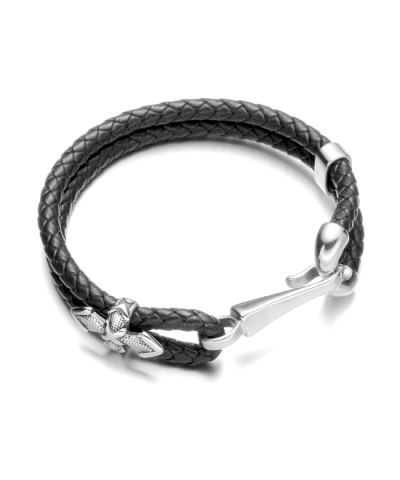 Steffe Men's Stainless Steel Fish Hook Station Bracelet-20225133