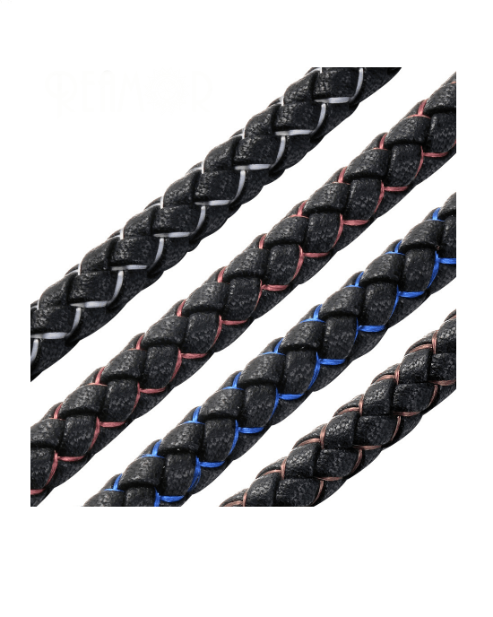 Alternative view of Steffe Men's Two Tone Braided Scouting Flower Bracelet