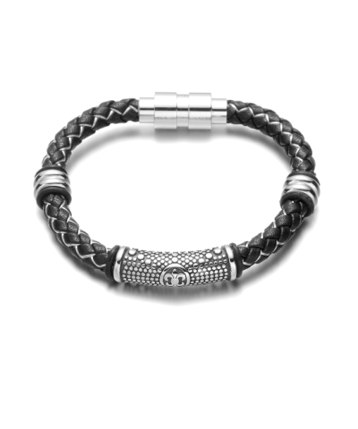 Steffe Men's Two Tone Braided Scouting Flower Bracelet-20225106