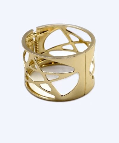 Alternative view of Steffe Open-Weave Cuff Gold Star Bracelet