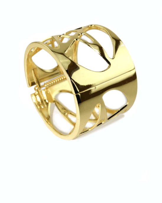 Steffe Open-Weave Cuff Gold Star Bracelet-20229923