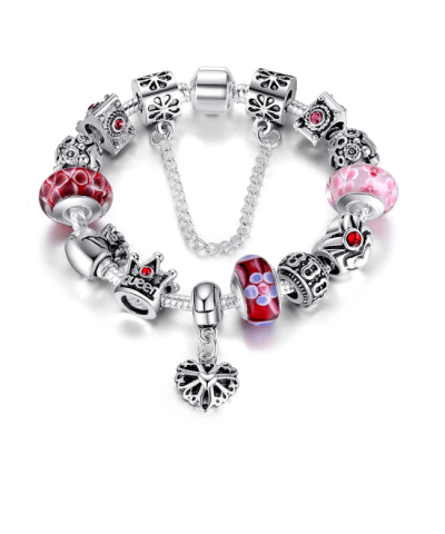 Alternative view of Steffe Silver Charms Bracelet With Queen Crown Beads
