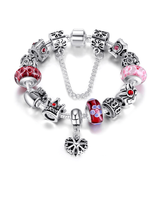 Alternative view of Steffe Silver Charms Bracelet With Queen Crown Beads